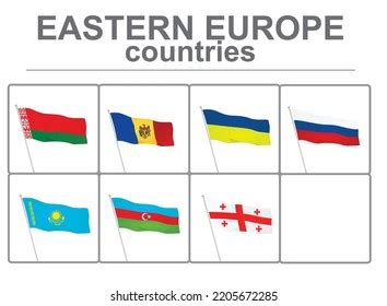 Eastern Europe Countries Flags Vector Stock Vector (Royalty Free ...