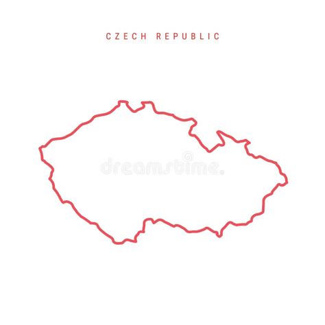 Czech Republic Freehand Sketch Outline Vector Map Isolated On White