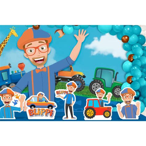 Painel De Festa Em Lona X M Personalizado Em Lona Fosca Tema Blippi