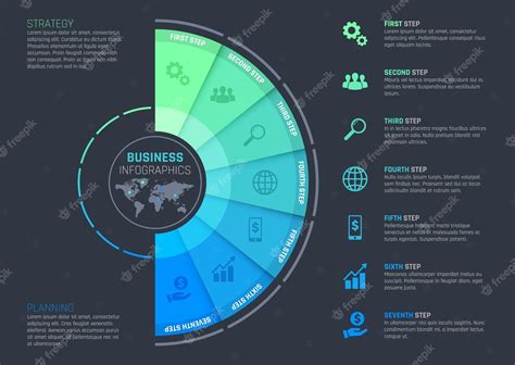 Premium Vector Infographics Template Of Business Step Chart