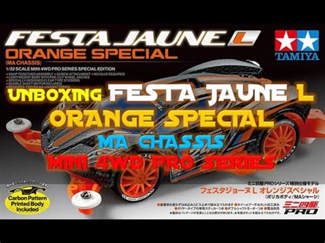 ENGLISH Unboxing FESTA JAUNE L Orange Special 95658 TAMIYA MINI 4WD