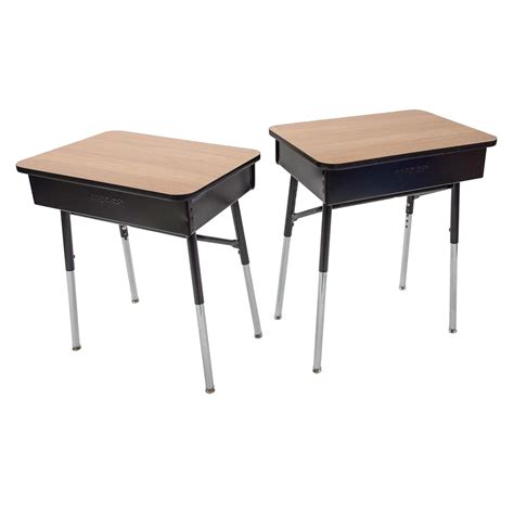 As We Grow Single Student Desk Set Of 2 Ab50005 Black