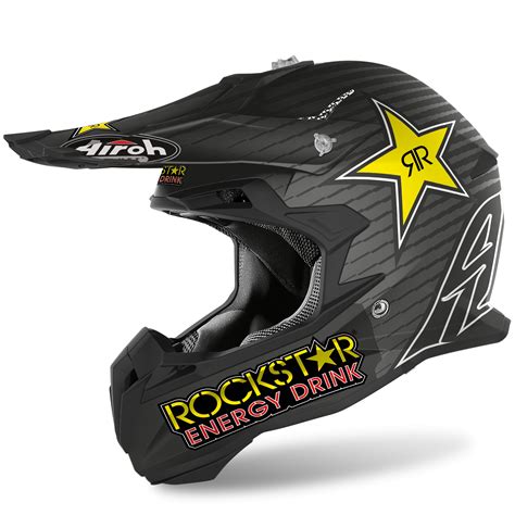 Casque Cross Airoh Terminator Open Vision Rockstar New Matt