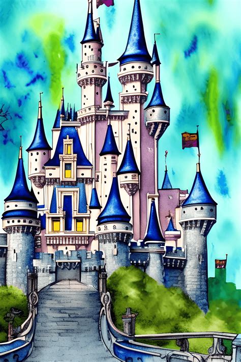 Picture Of Disney Castle Drawing