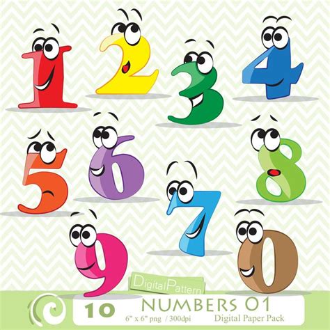 Pretty Numbers Clipart Clipart Commercial Use Vector Graphics