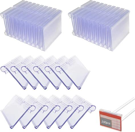 Paquete De Soportes Para Etiquetas Portaetiquetas De Pvc Pl Stico