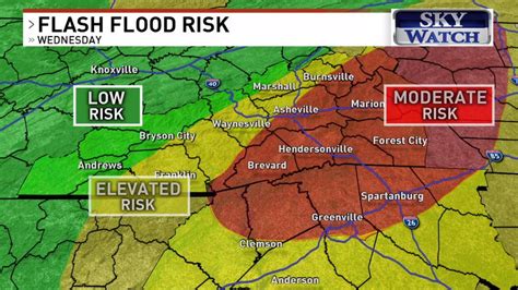 Wednesday Weather Latest Flash Flood Watch For Western North Carolina