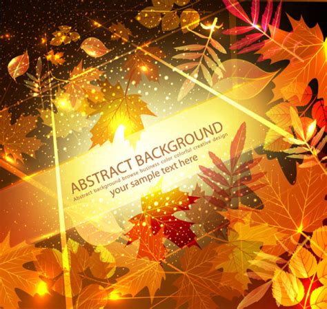 Fall of Maple Leaf elements background vector 08 free download