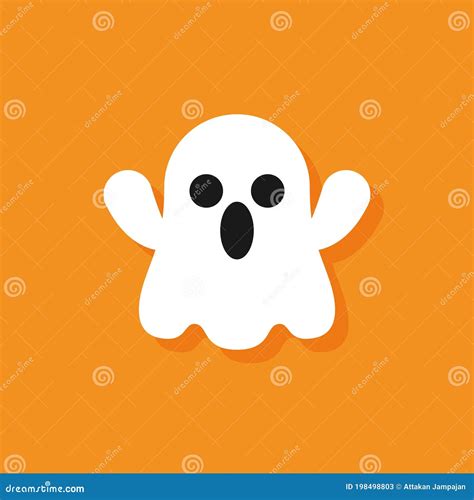 Cute Ghost Cartoon Vector Illustration For Halloween Stock Vector Illustration Of Icon