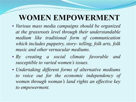 Role Of Mass Media In Women Empowerment Ppt