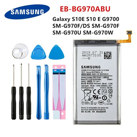 삼성 정품 Eb Bg970abu 배터리 삼성 갤럭시 S10e S10 E G9700 Sm G970fds Sm G970f Sm G970u Sm G970w 및 도구