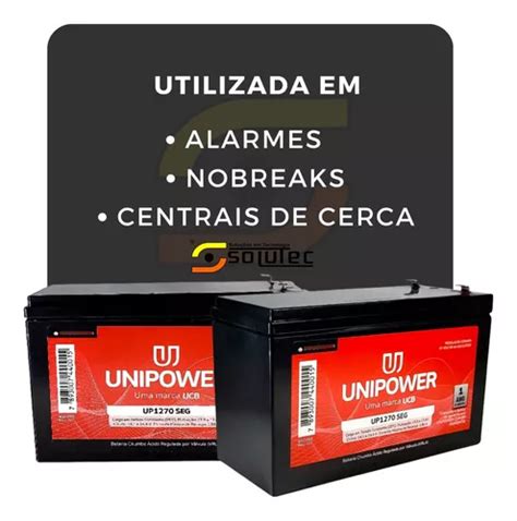 Bateria Unipower Selada Volts A Alarme Cerca Nobreak