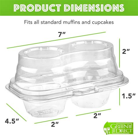 Compartment Disposable Cupcake Containers Clear Cupcake Boxes