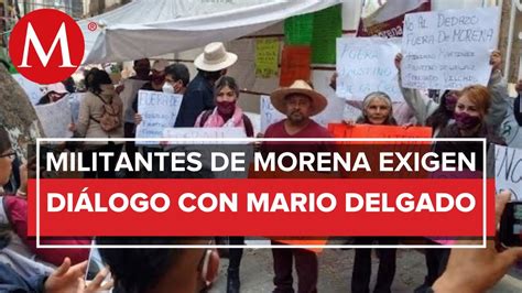 Militantes De Morena Protestan En Sede Nacional Alistan Marcha A