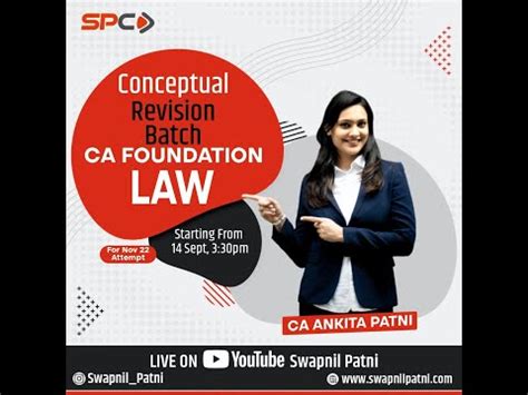 Ca Foundation Law Conceptual Revision By Ca Ankita Patni Lecture