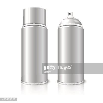 Clipart Bild Zwei Realistische Leere Vektor Aerosol Metall 3D Flasche