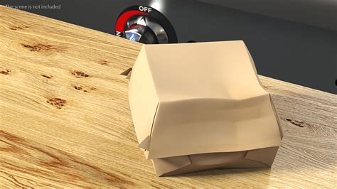 Caja De Hamburguesas De Papel Marrón Modelo 3D 19 3ds blend c4d