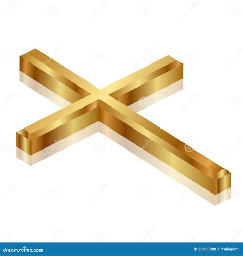 Gold Cross Stock Vector Illustration Of Church Faith 26250008