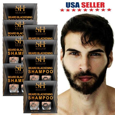 105pcs Sevich Men Beard Hair Colour Dye Moustache Coloring Blackening Shampoo Ebay