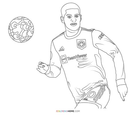 Marcus Rashford Coloring Page Coloring Home