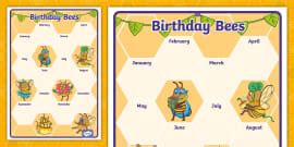 Birthday Bees Classroom Display Pack Teacher Made Twinkl