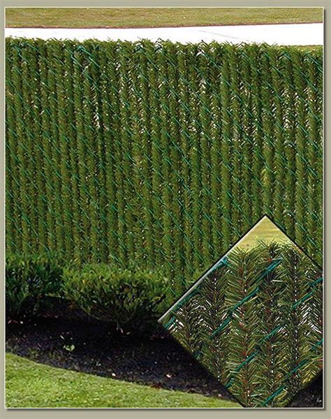 Hedgelink Slats In Chain Link Fence Creates A Natural Hedge Look On Chain Link Fence