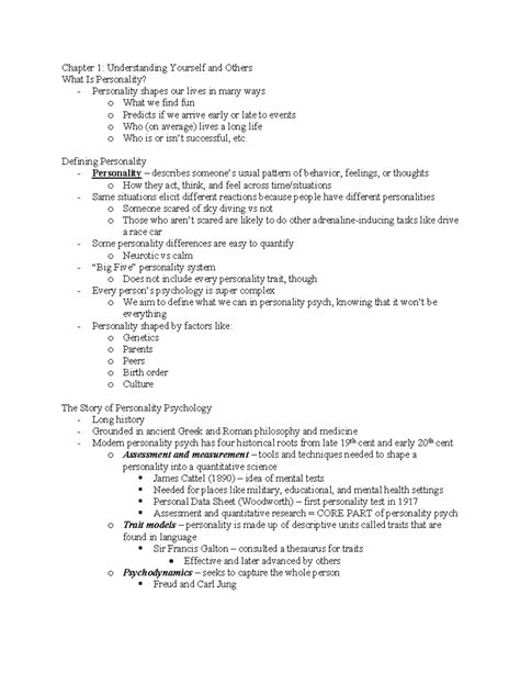 Microsoft Word - PSY 440 Ch 1 Reading - Chapter 1: Understanding