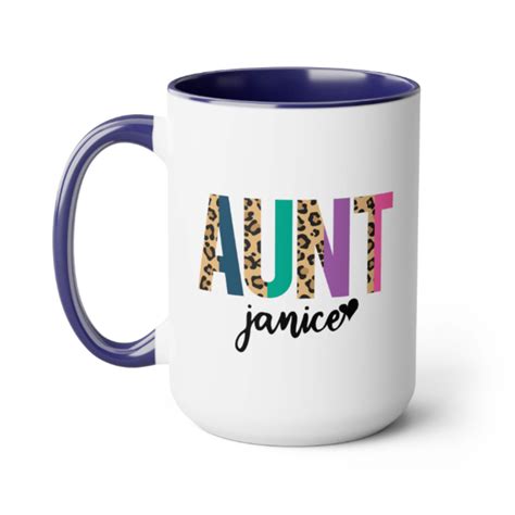 Custom Aunt T For Aunt Birthday Ts For Auntie Coffee Mug Etsy