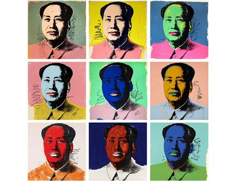 Tallenge Set Of 10 Andy Warhol Mao Tse Tung Set Small Canvas Roll