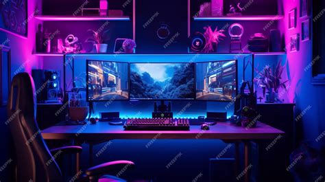 Premium AI Image | PC Desk Setup