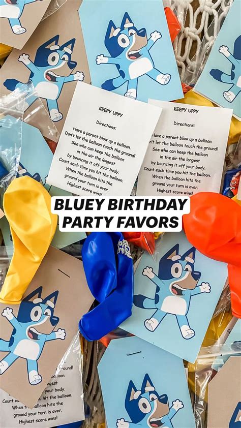 Party Favors, Bluey Themed Party Favors, Bluey Birthday, Bluey🌳 ...