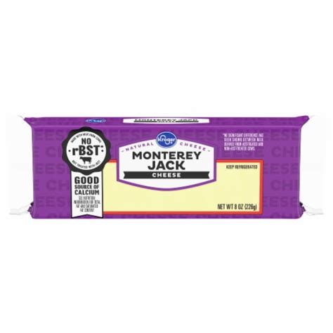 Kroger Monterey Jack Cheese Block 8 Oz Smiths Food And Drug