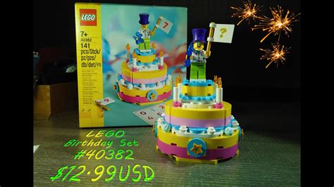 Vlog Lego Birthday Set 40382 Review Fast Build Building Toy Birthday Cake Youtube