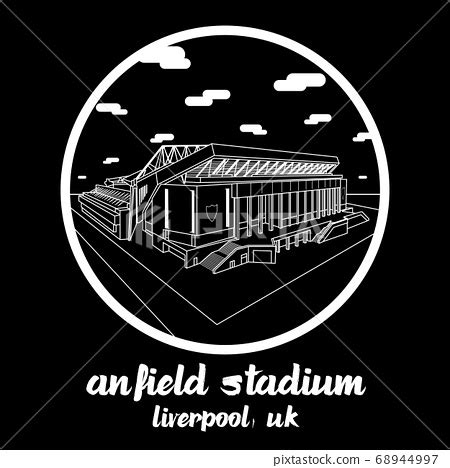 Circle Icon Anfield stadium Bridge. Vector... - Stock Illustration ...