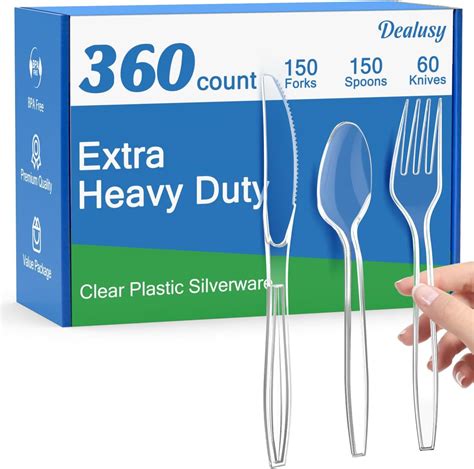 Amazon Pack Heavy Duty Clear Spoons Plastic Silverware