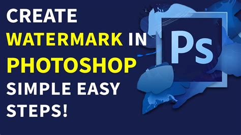 How To Create Watermark In Photoshop YouTube