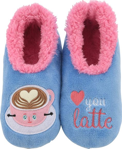 Snoozies Pairable Slipper Socks Funny House Slippers For