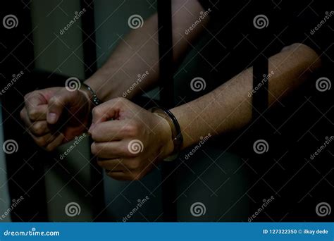 Arrested Man In Handcuffs Stock Photo Image Of Bracelet 127322350