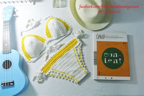 CỰC HOT SET BIKINI LEN MÓC ĐỘC ĐÁO Bikini len móc nóng bỏng