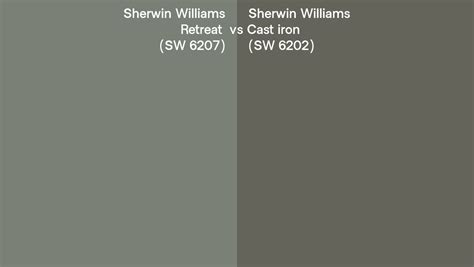 Sherwin Williams Retreat Vs Cast Iron Side By Side Comparison