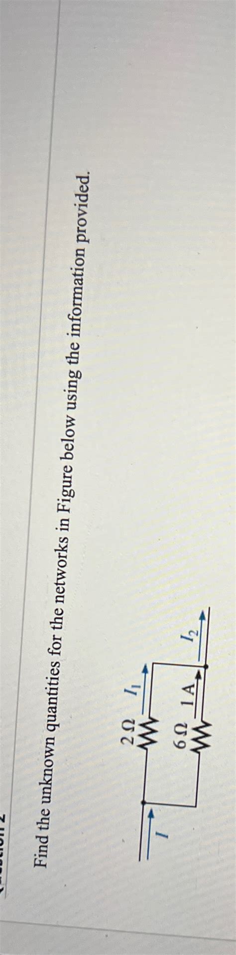 Solved Find The Unknown Quantities For The Networks In Chegg