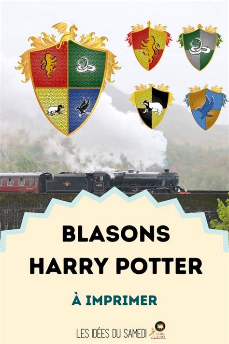 Blasons Harry Potter au format PDF Les idées du samedi