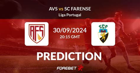 AVS vs SC Farense Previsões de futebol e estatísticas 30 09 2024