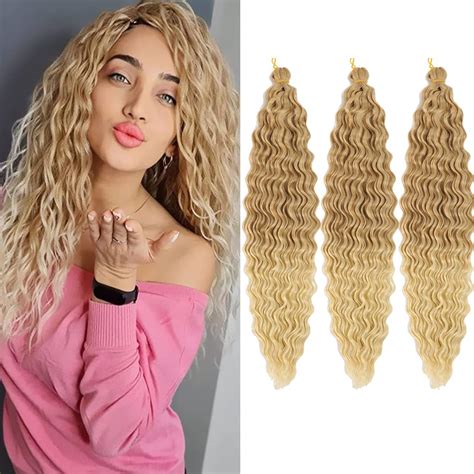 24inch Ocean Wave Braiding Hair Extensions 3packs Long