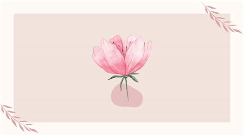 Simple Flower Minimalist Desktop Wallpaper, Desktop, 40% OFF