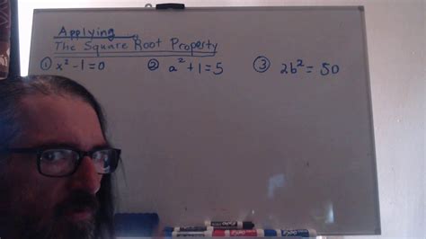 Applying The Square Root Property Youtube