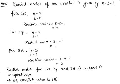 The Number Of Radial Nodes Of S P And D Electrons Are Respectively