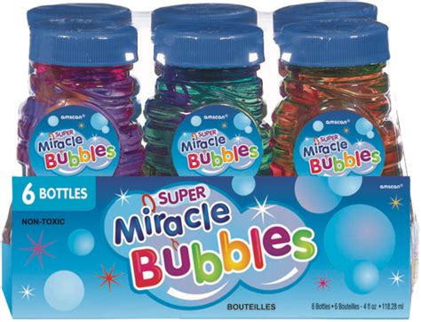 Solution à Bulles Super Miracle Paq 6 Party City