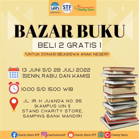 Bazar Buku Beli 2 Gratis 1 Stf Uin Jakarta