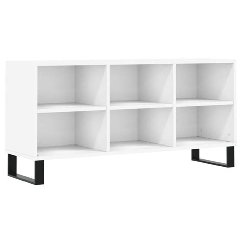 Meuble TV blanc 103 5x30x50 cm bois d ingénierie Leroy Merlin